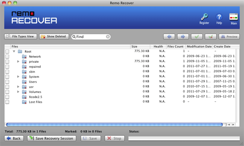 Recover Lost Folders on Mac - Final Recovered Window