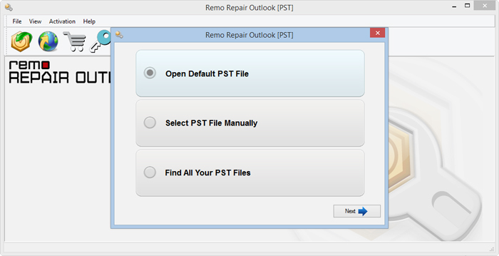 Outlook Folder Recovery - Main Screen