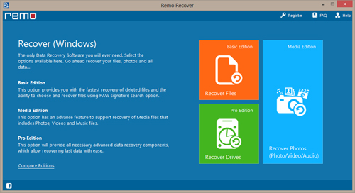 Recover Files Deleted From Recycle Bin - Main Screen