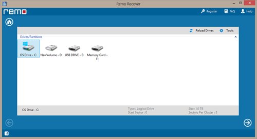 File and Folder Recovery - Select Physical Drive