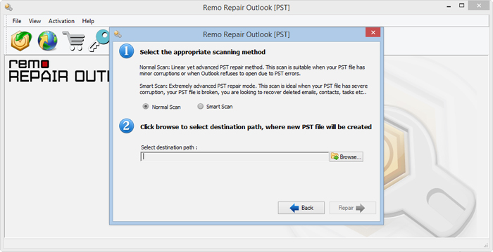 Outlook Folder Recovery - Select PST